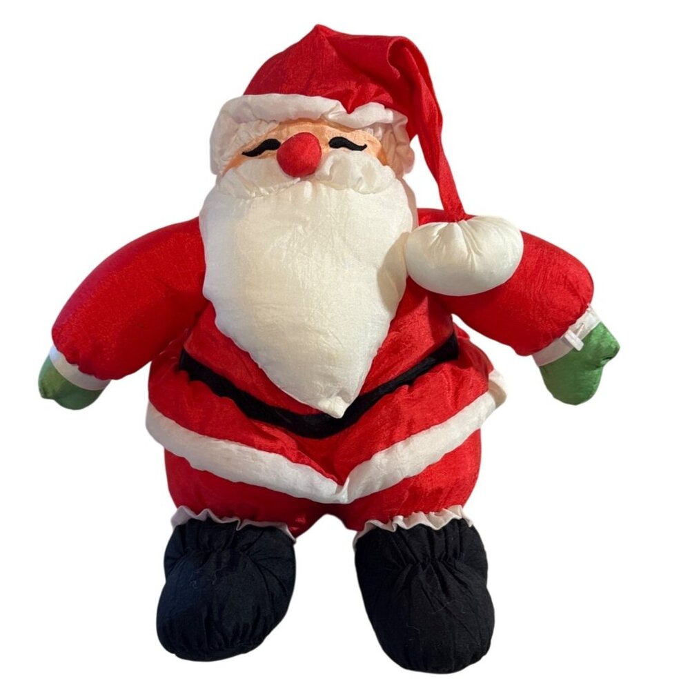 Vitg Easton Court Nylon Plush Santa Claus Doll Red & White Christmas Polyester